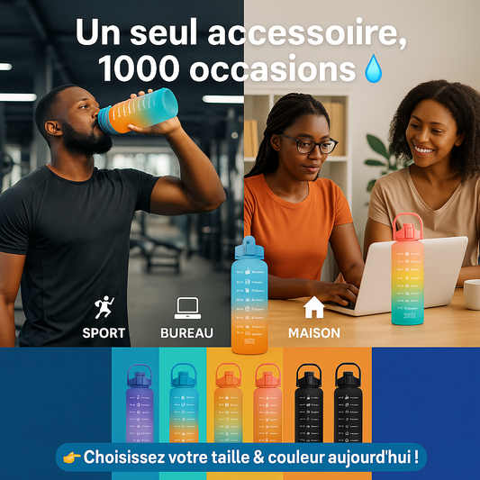 3 gourdes en 1 pack | Un seul accessoire pour tous vos moments de vie