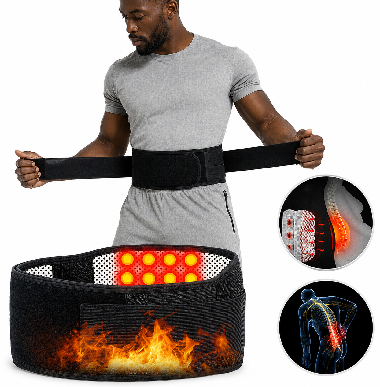Ceinture médicale de soutien lombaire - Soulage la douleur - Protège la colonne lombaire