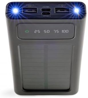 Power bank Solaire 12000mAh avec 4 Câbles intégrés