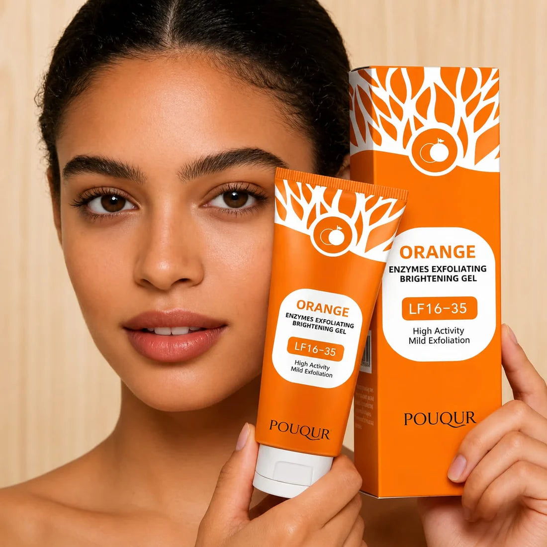 Gel exfoliant à l'orange- peau éclatante et lisse