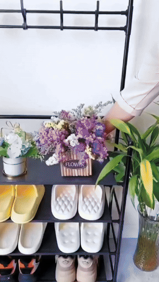 Étagère de rangement chaussures et cintre XL