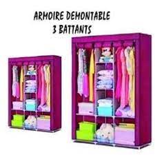 ARMOIRE 3 BATTANT DEMONTABLE EN TISSU