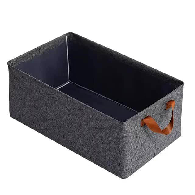 Boîte de Rangement en Tissu Non Tissé Grise