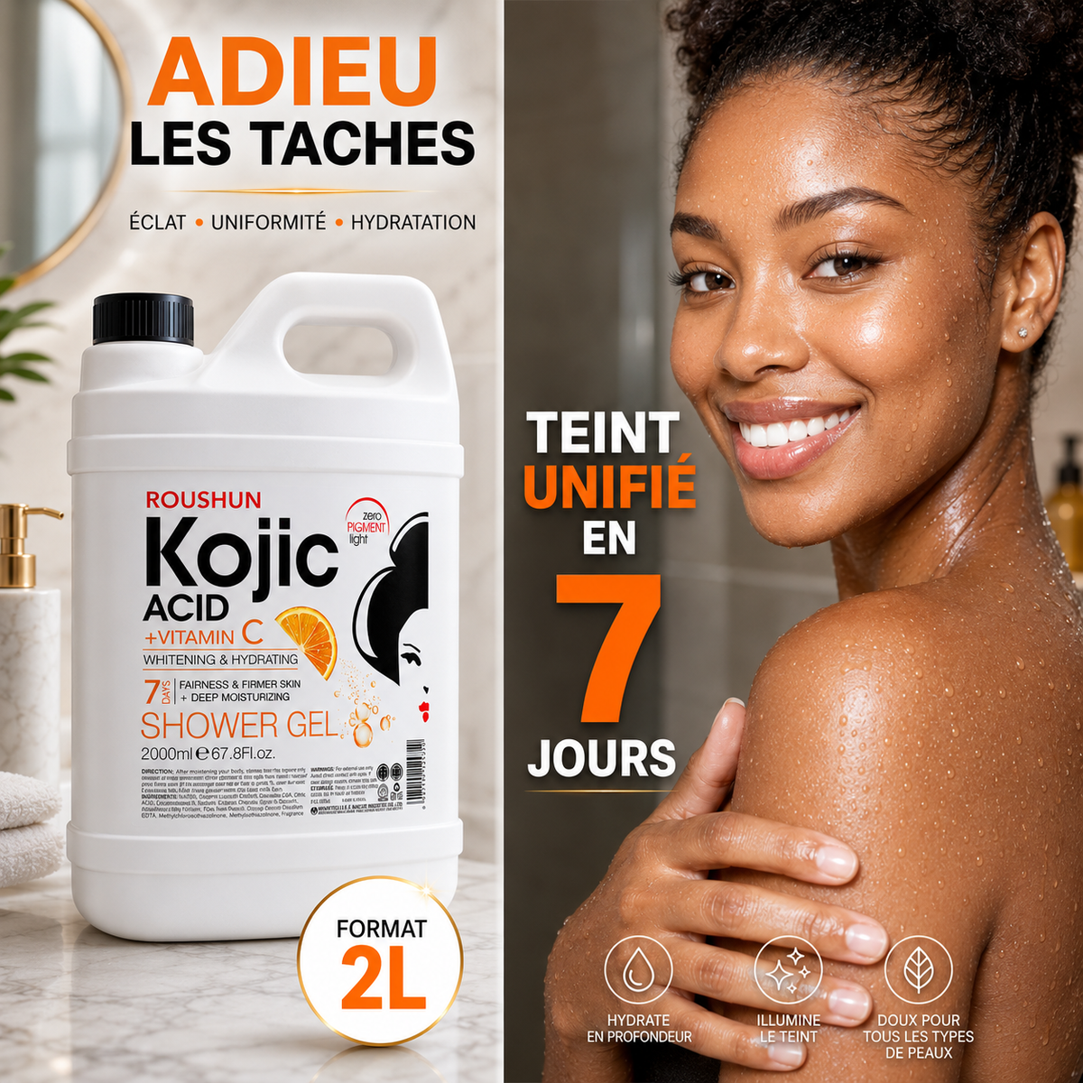 Gel Douche Anti-Taches Kojic Acid + Vitamine C