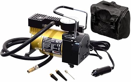 Compresseur d'air portatif, Gonfleur De Pneu De Voiture, de moto, de vélo. Pompe À Air Pompe Véhicule Manomètre Électrique 12V