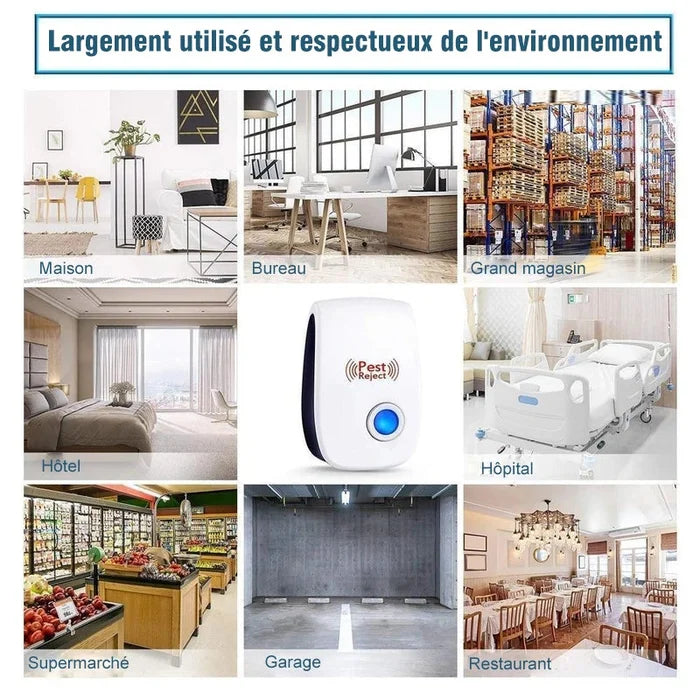 Répulsif à ultrasons pour moustiques, cafards, rats, fourmis, lézards, araignées