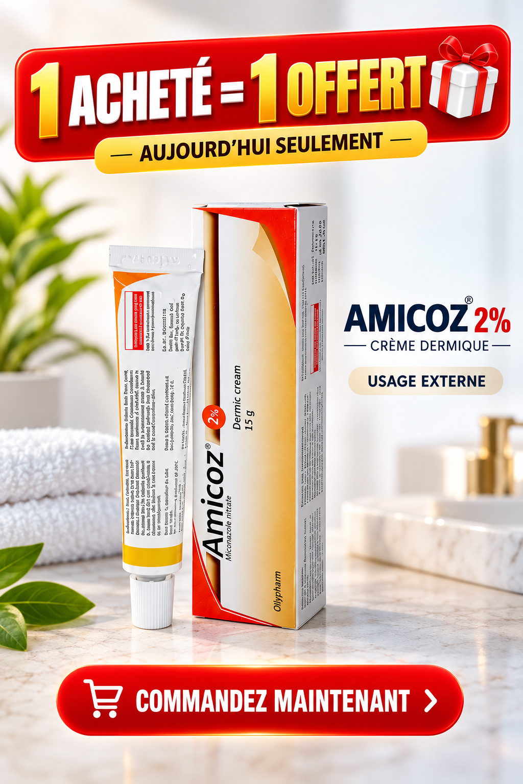 Crème Anti- démangeaison et infection Amicoz