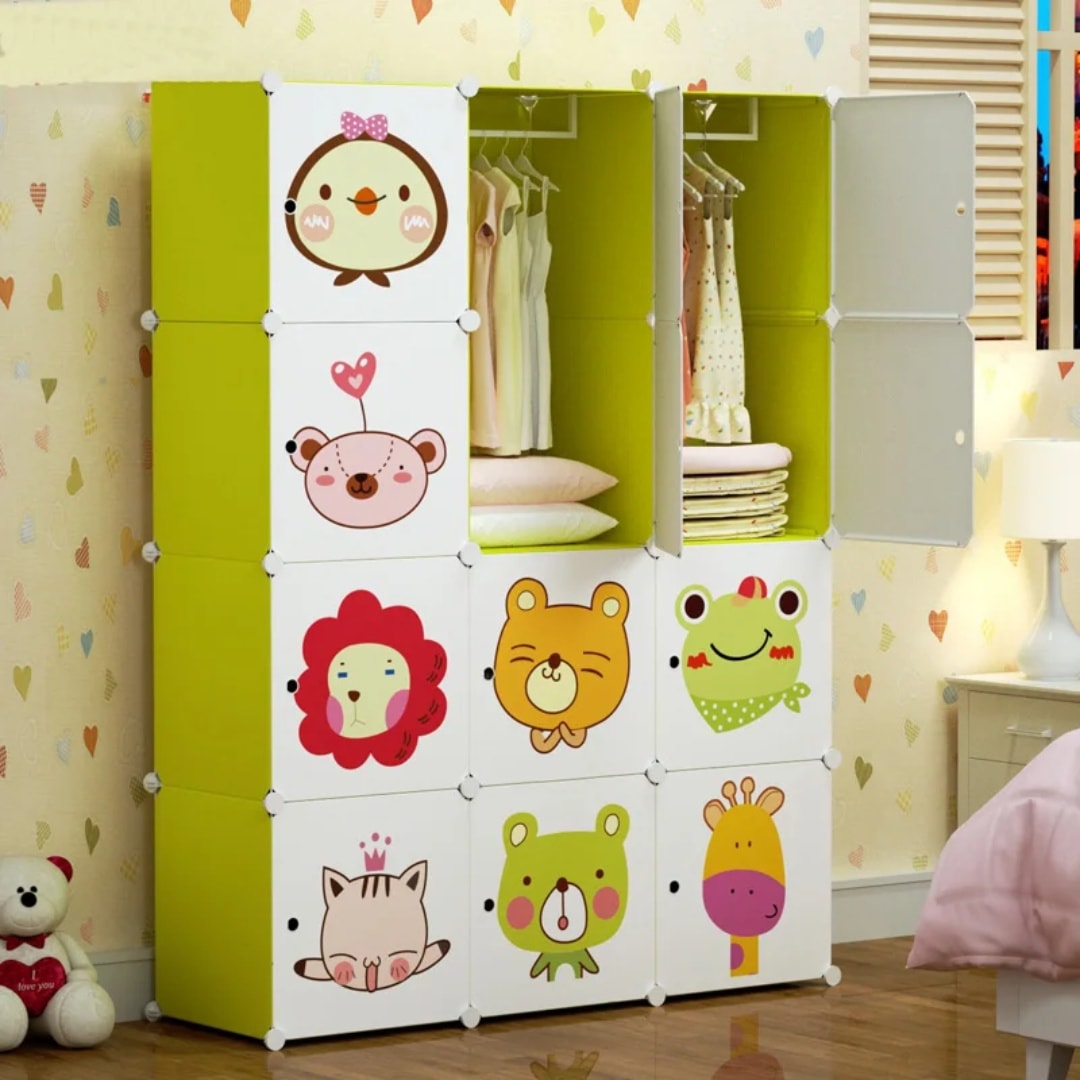 Armoire 12 cubes( 3 Battants ) pliable pour habits ou bureau
