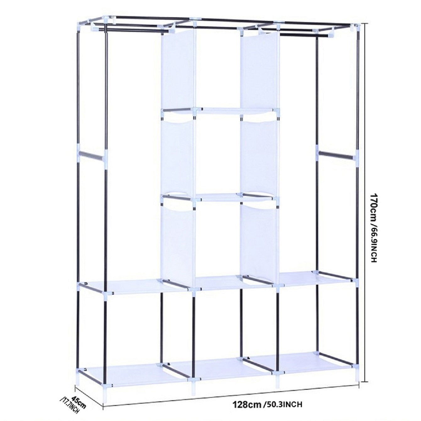ARMOIRE 3 BATTANT DEMONTABLE EN TISSU