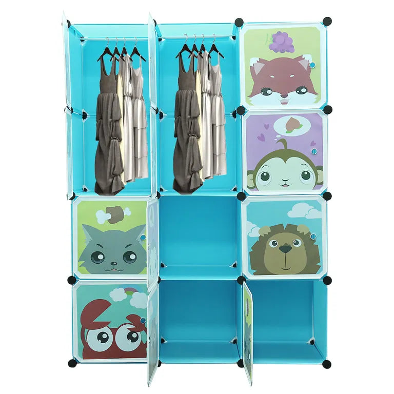 Armoire 12 cubes( 3 Battants ) pliable pour habits ou bureau
