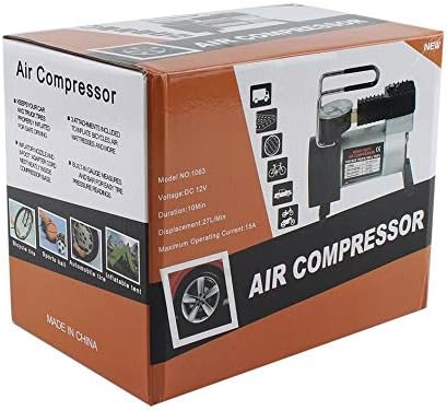 Compresseur d'air portatif, Gonfleur De Pneu De Voiture, de moto, de vélo. Pompe À Air Pompe Véhicule Manomètre Électrique 12V