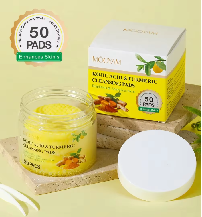 Lingettes Nettoyantes au Curcuma & Acide Kojique (50 pièces)
