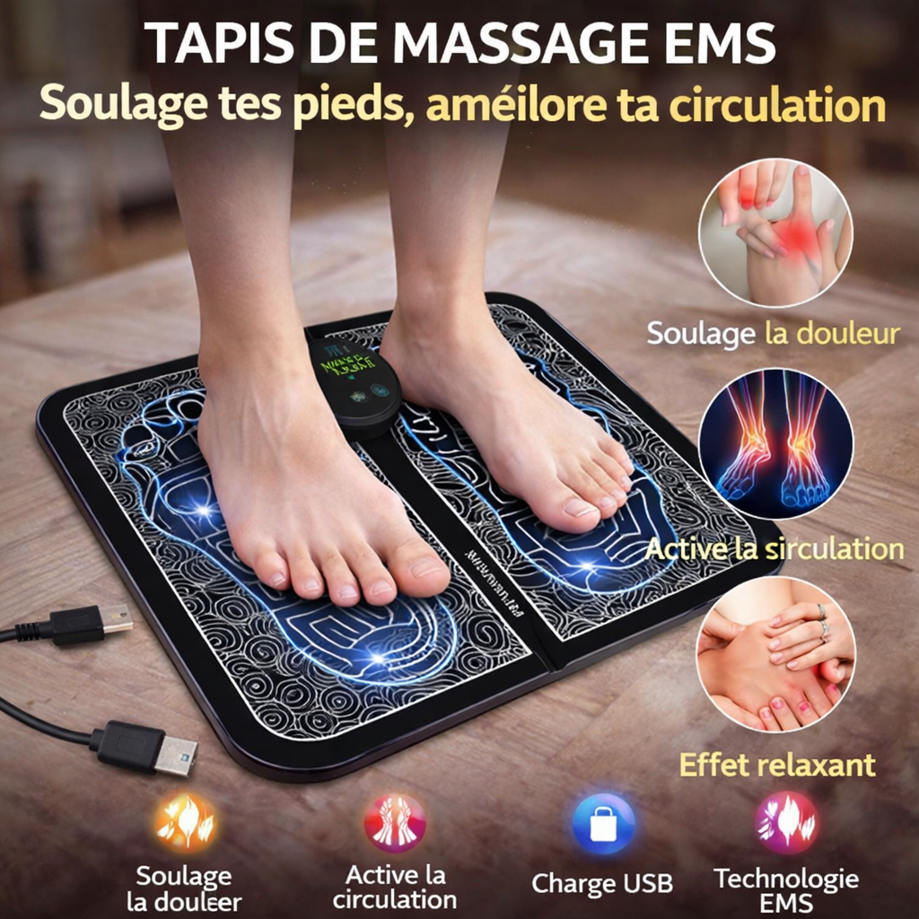 Tapis de massage électrique EMS RELAX +
