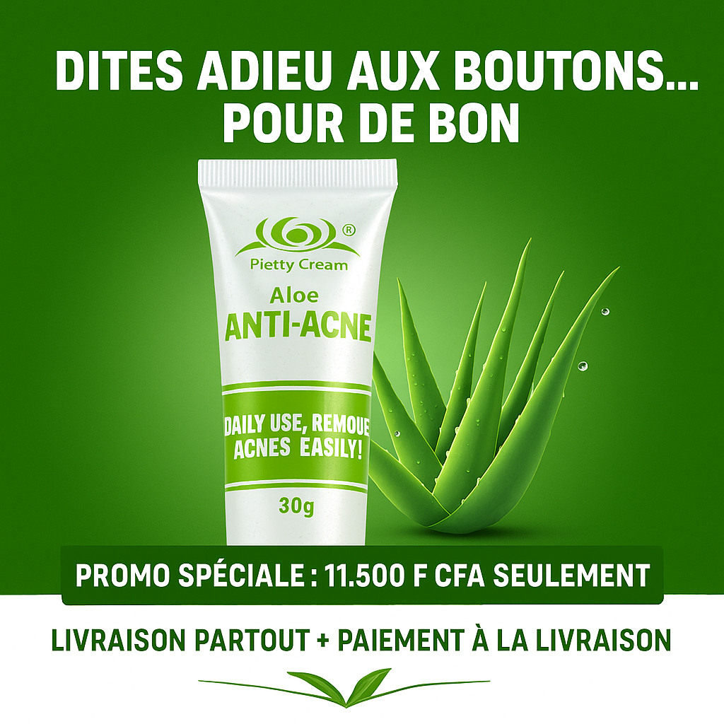 🌿 Crème Anti-Acné Aloe – Dites Adieu aux Boutons, Taches & Points Noirs Dès 7 Jours 🌿