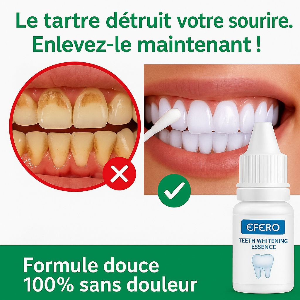 EFERO™ – Essence Blanchissante Ultra-Puissante | Élimine Tartre & Taches en Quelques Jours