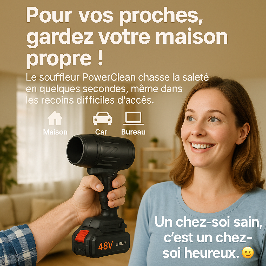 PowerClean – Souffleur Sans Fil Haute Performance