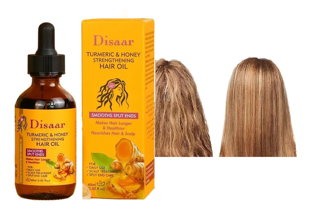 Huile capillaire fortifiante au curcuma et au miel Disaar 60 ml