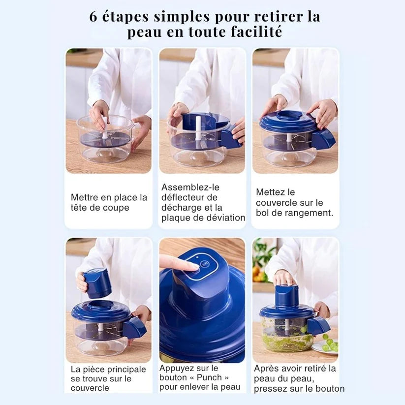 Éplucheur électrique transparent pour fruits et légumeS