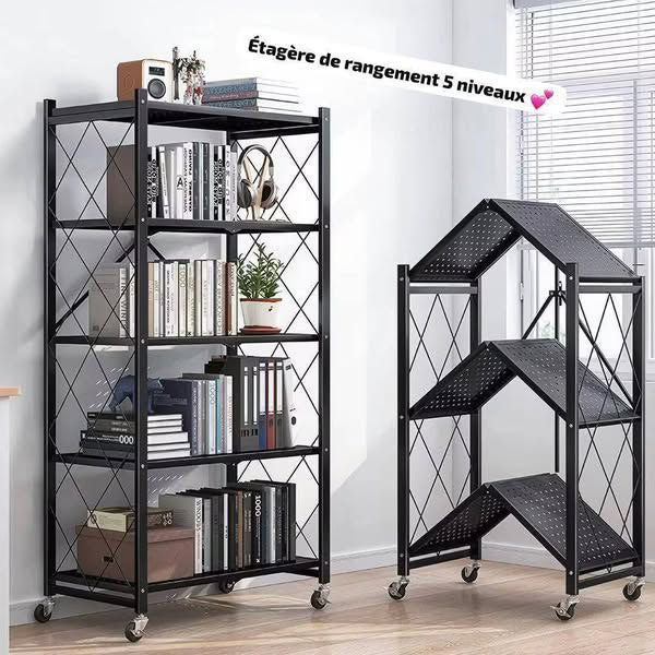 Étagère de Rangement Pliable En métal | 5 niveaux