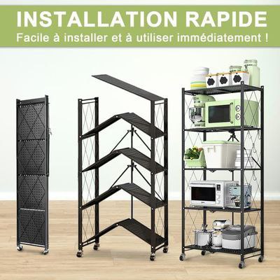 Étagère de Rangement Pliable En métal | 5 niveaux