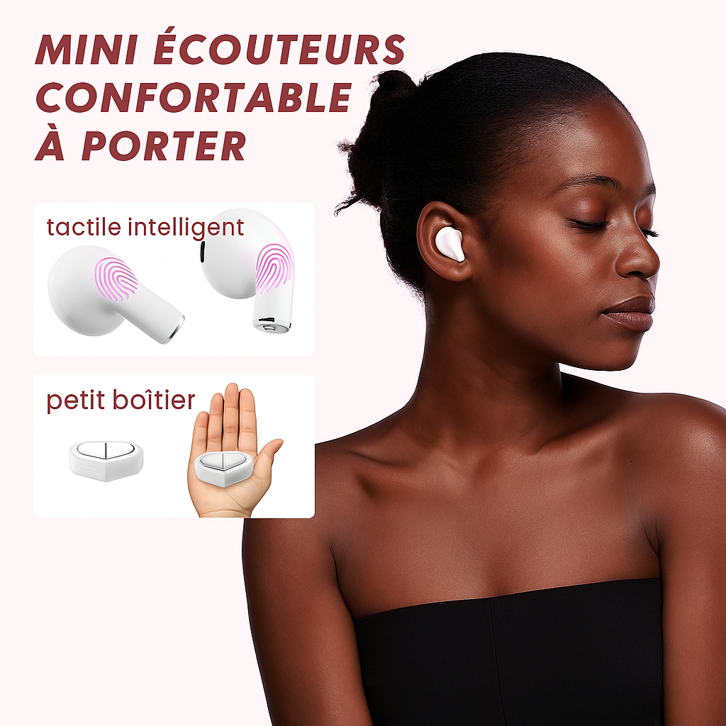 Écouteurs sans fil compacts K520 et tactile  AmourPods 💗