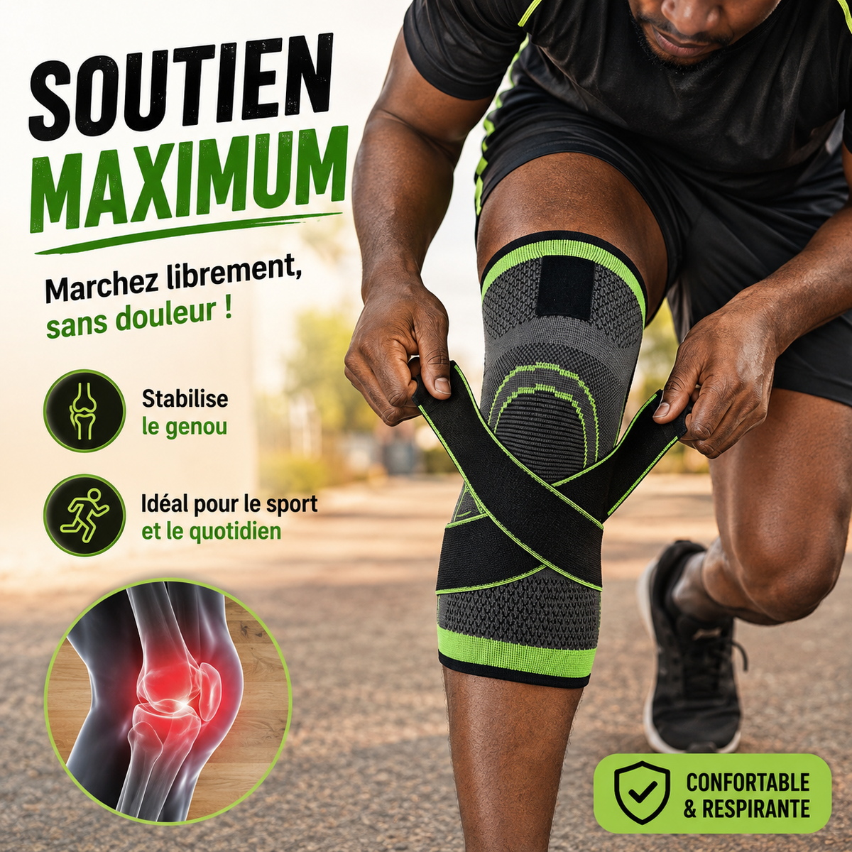 GenouFlex™ Retrouvez le plaisir de marcher en toute confiance.
