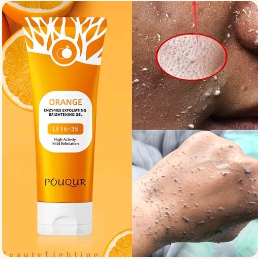 Gel exfoliant à l'orange- peau éclatante et lisse