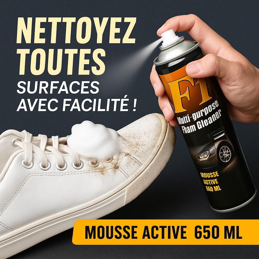 Mousse de nettoyage anti saleté et multi usage