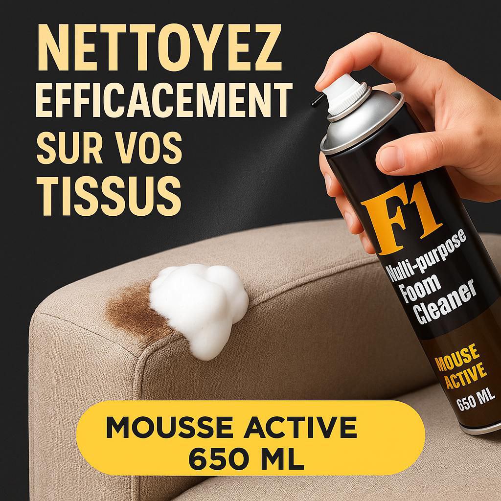 Mousse de nettoyage anti saleté et multi usage