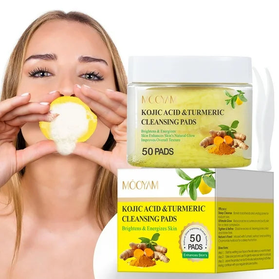 Lingettes Nettoyantes au Curcuma & Acide Kojique (50 pièces)