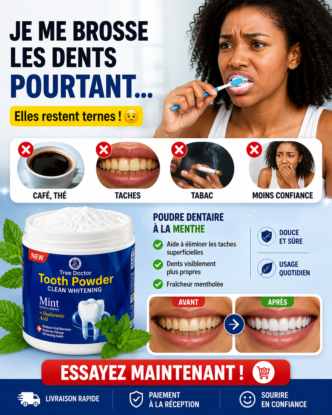 Poudre Dents Blanches en 7 Jours