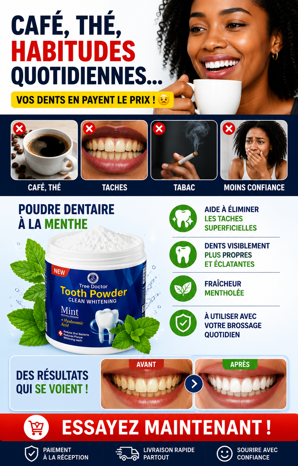 Poudre Dents Blanches en 7 Jours