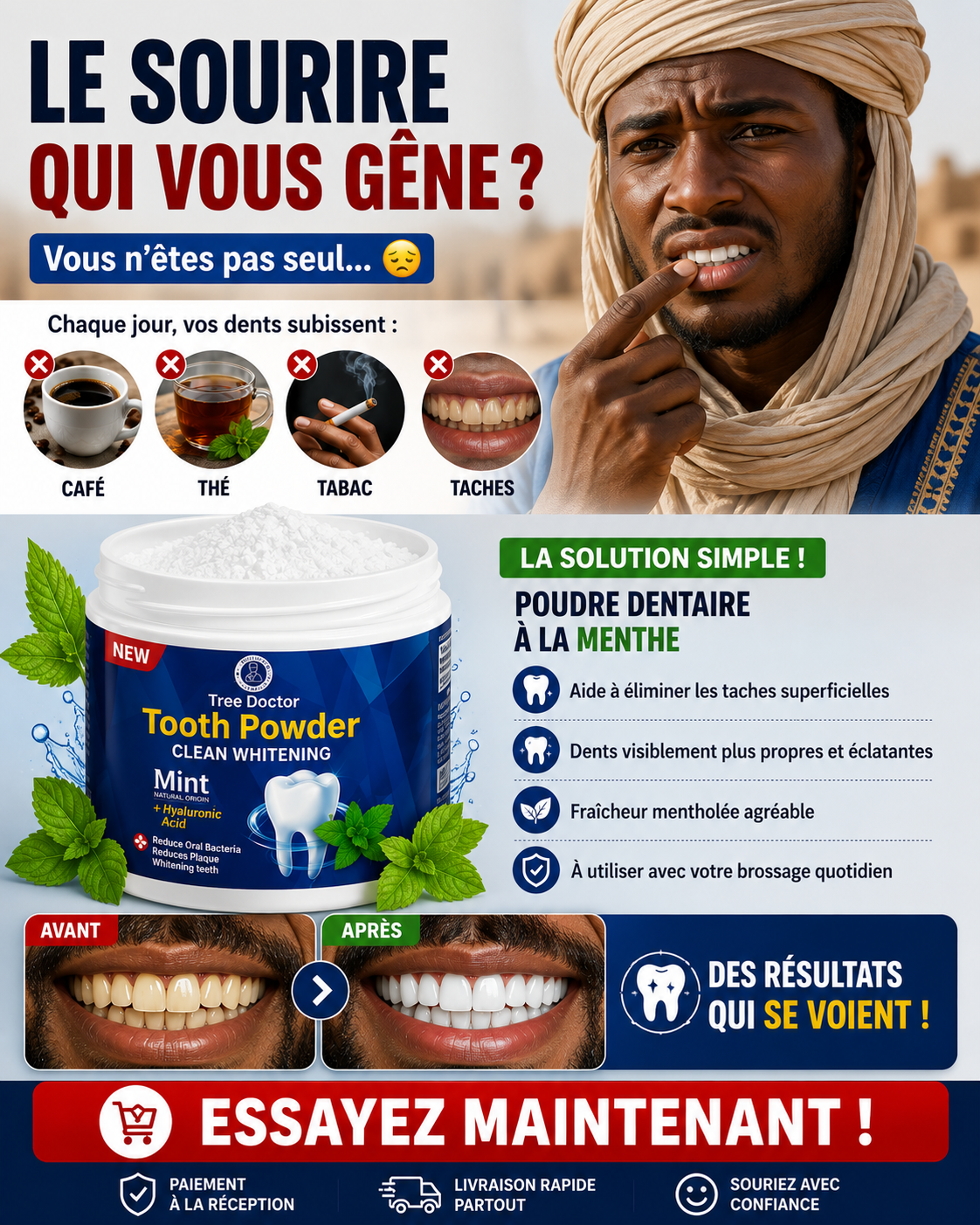 Poudre Dents Blanches en 7 Jours