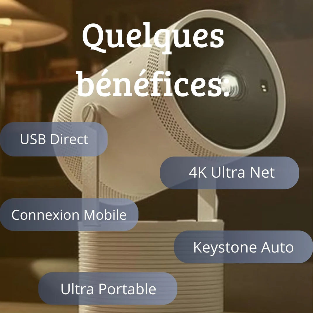 Mini Projecteur 4K – L'Expérience Cinéma à Portée de Main !