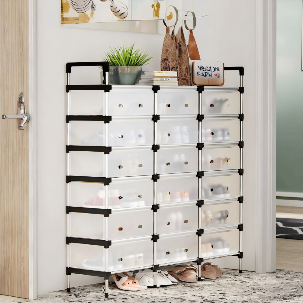 Range chaussure anti poussière 3 rangé à 40 pair