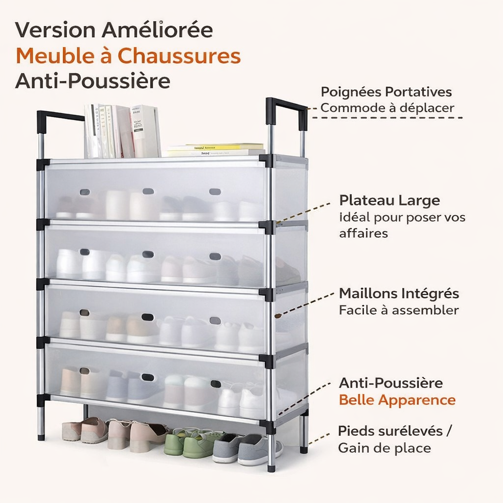 Range de chaussure ou dossiers 5 niveau 20 paire