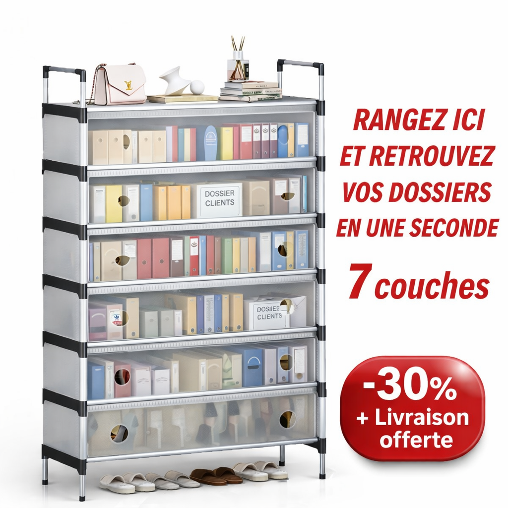 Système de Rangement Vertical 7 Niveaux