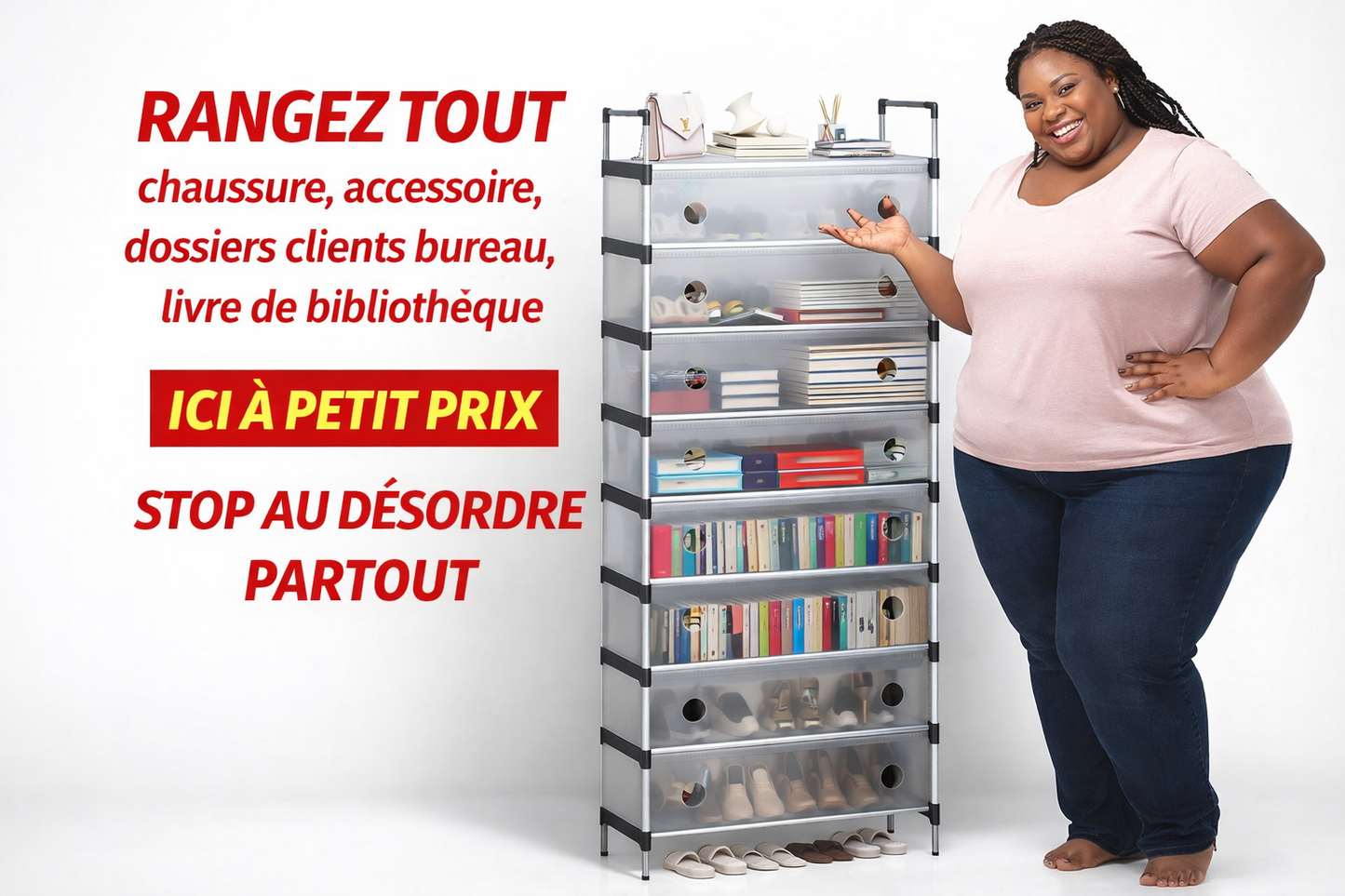 Système de Rangement Vertical 7 Niveaux