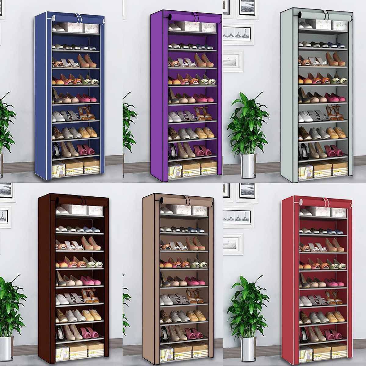 ÉTAGÈRE À CHAUSSURES AVEC PROTECTION ANTI-POUSSIERE