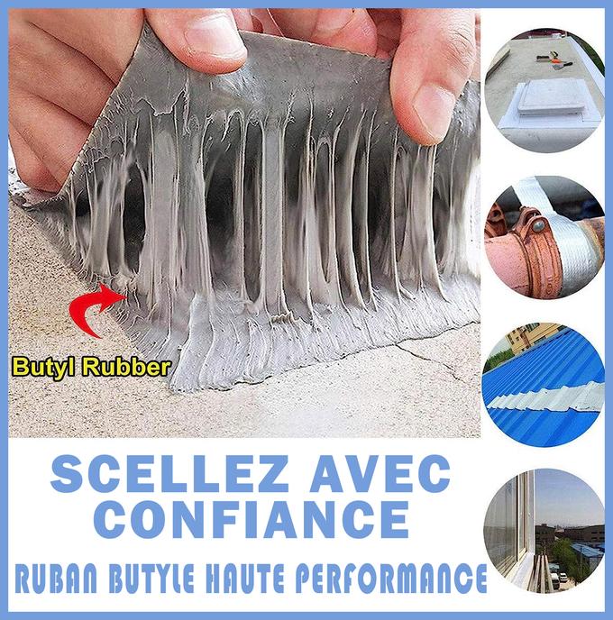 Ruban Adhésif Super Étanche Anti-Fuites en Caoutchouc Butyle 5m sur 5cm Multi-Réparations et Usages