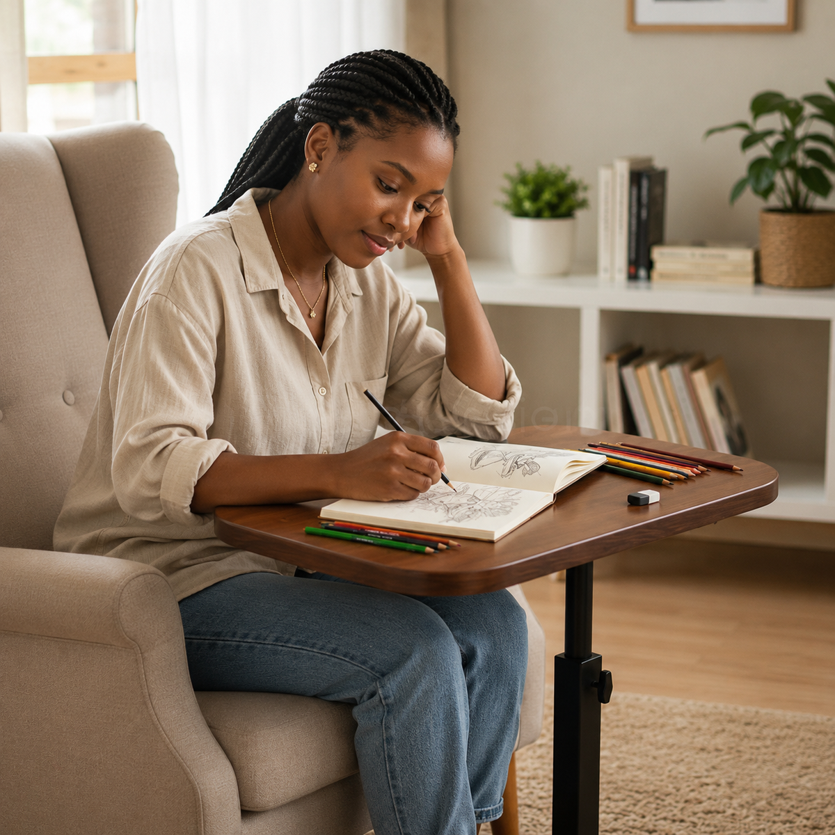 BureauFlex 360™ Transformez votre lit, votre canapé ou votre fauteuil en un véritable bureau.