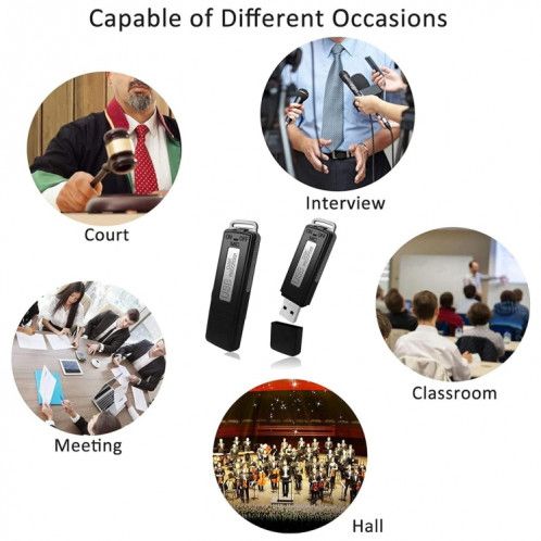 Clé USB Enregistreurs Intelligent : Pour Réunions, Cours et Surveillance Discrète