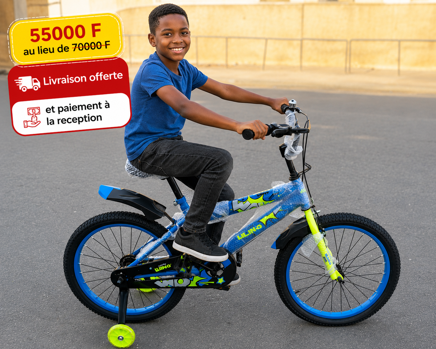 Vélo Enfant sécurité confort 20 et 16 pouces