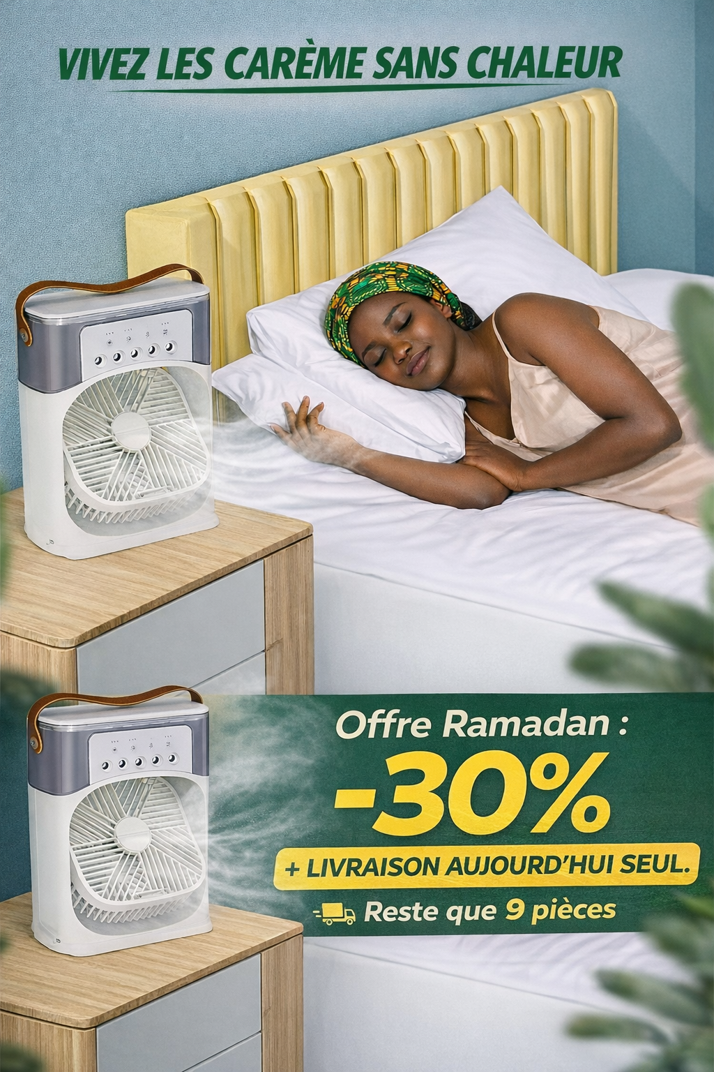 Mini- Climatiseur- Ventilateur - Diffuseur : Tout en UN