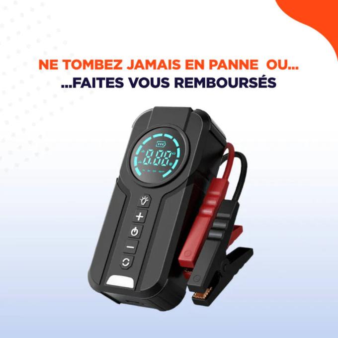 Démarreur de batterie de voiture plus Compresseur d'air  avec Power Bank intégré