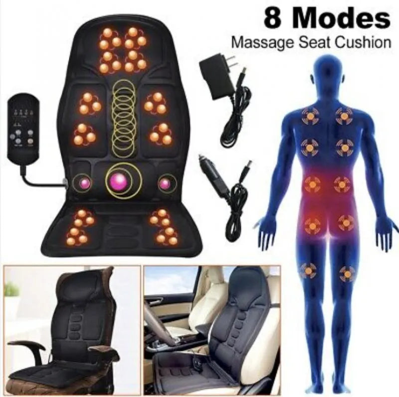Coussin de Massage Pliable avec Vibrations et Adaptateurs