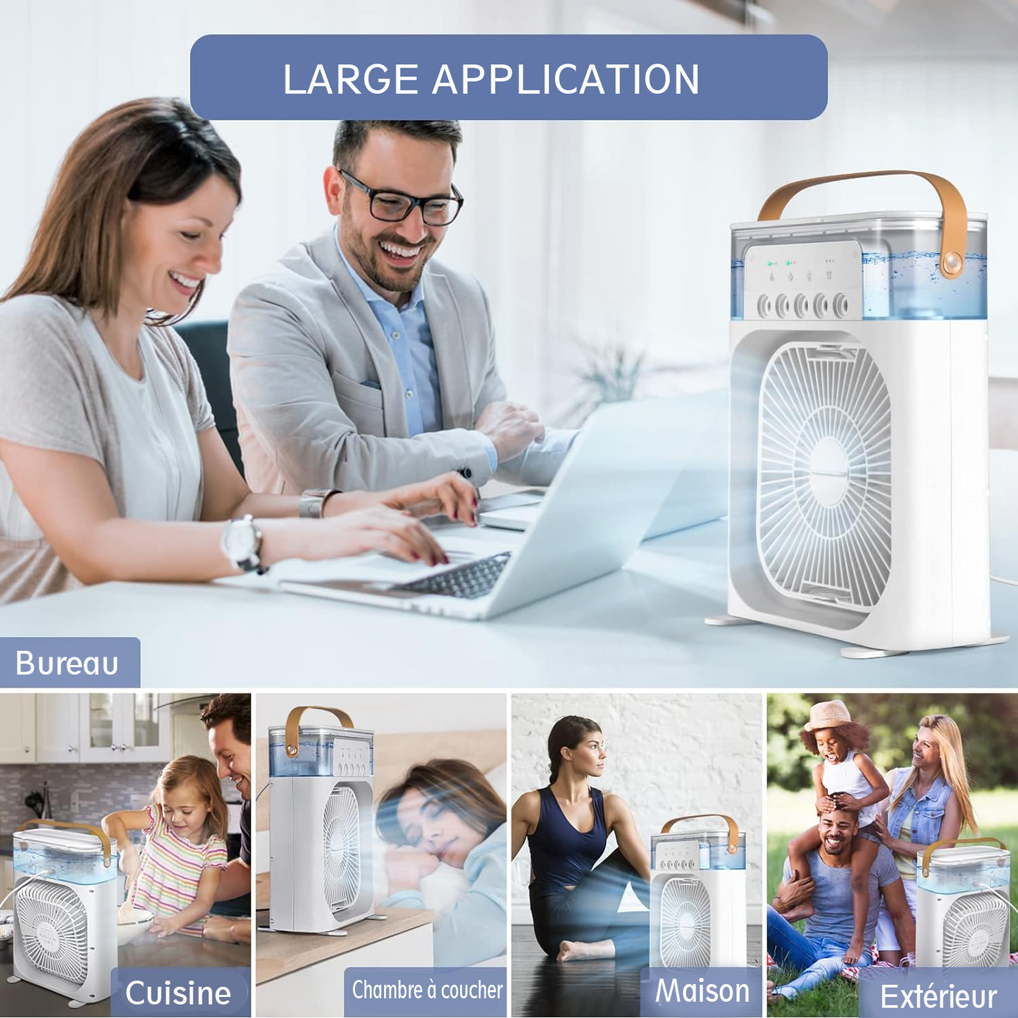 Mini- Climatiseur- Ventilateur - Diffuseur : Tout en UN