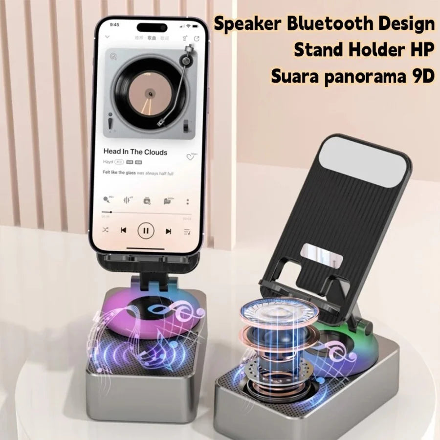 3-en-1 Support de téléphone , Power-bank et haut parleur Bluetooth