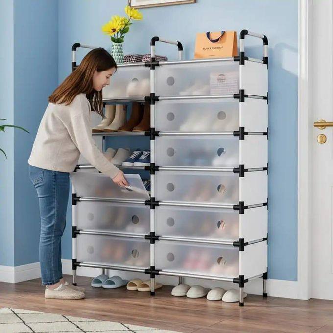 Etagère 6 Niveaux à 2 Battants: La Solution Intelligente pour Une Maison Enfin Organisée