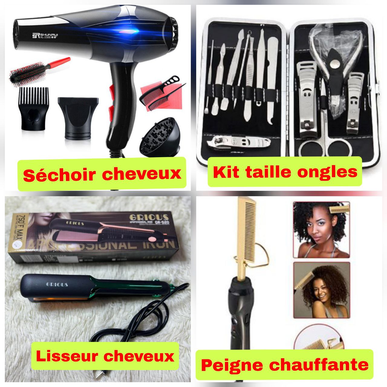 Pack Beauté Complet – Séchage, Lissage & Soin des Ongles